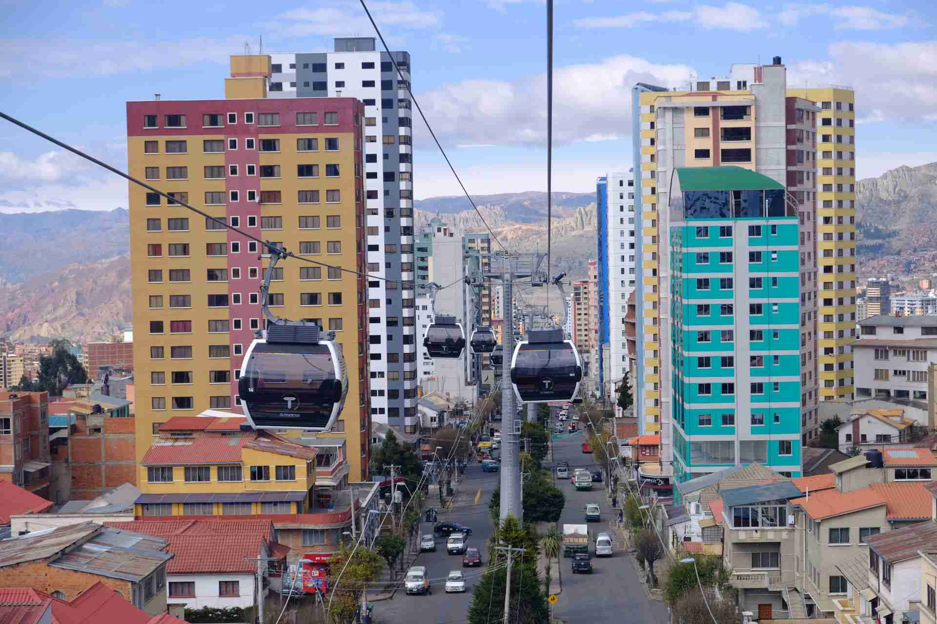 La Paz Cable Car System in Bolivia